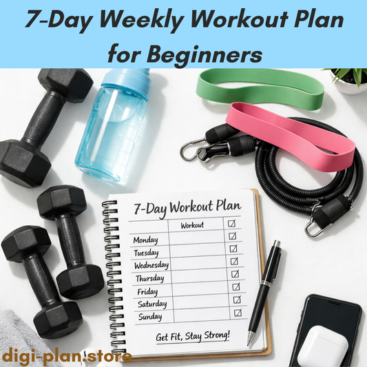 🏋️7-Day Weekly Workout Plan for Beginners